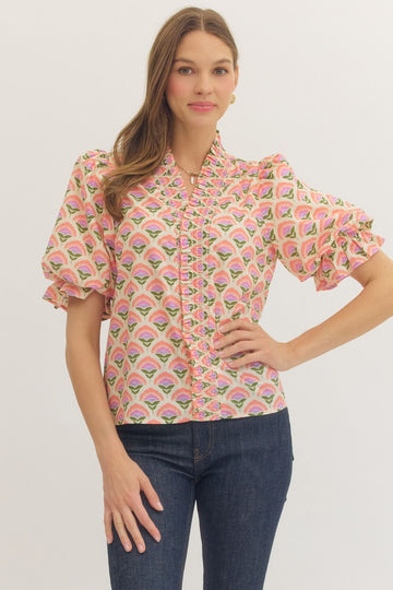 Fanned Flower Top