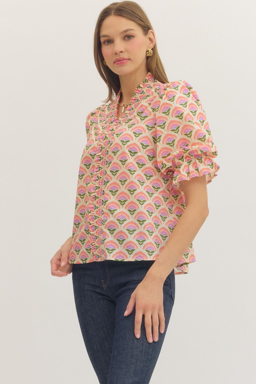 Fanned Flower Top
